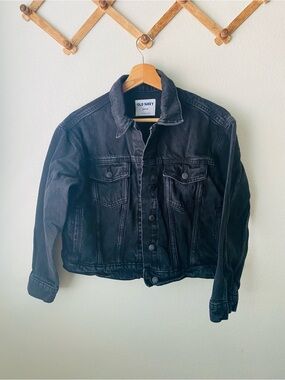 Old Navy Black Washed Denim Jacket